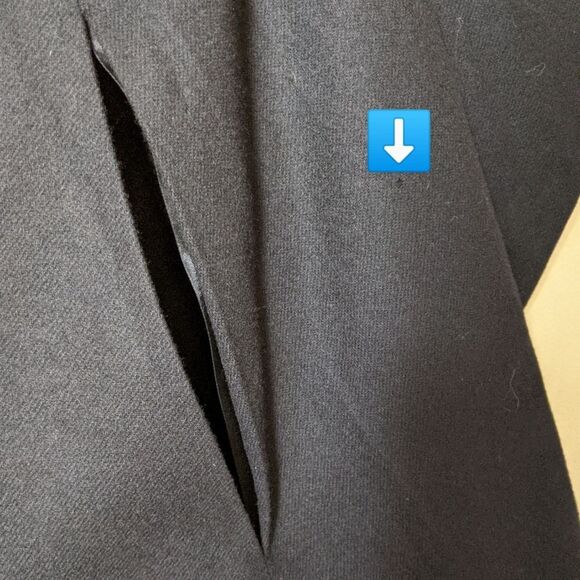 Alorna vintage black wool cape cloak arm slits and embroidered scarf OSFM - Picture 9 of 11